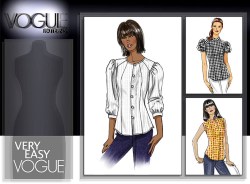 8476 VOGUE YOKE SHAPED SLEEVES OR NOT SHIRT PATTERN 6-12; 14-22 choice  UNCUT